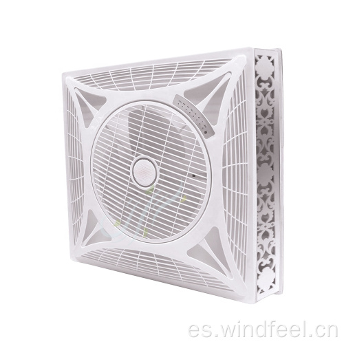 Ventilador de techo falso de 14 pulgadas 60 * 60 cm con 3 velocidades y luz LED Ventilador de caja de techo con control remoto Garantía de un año